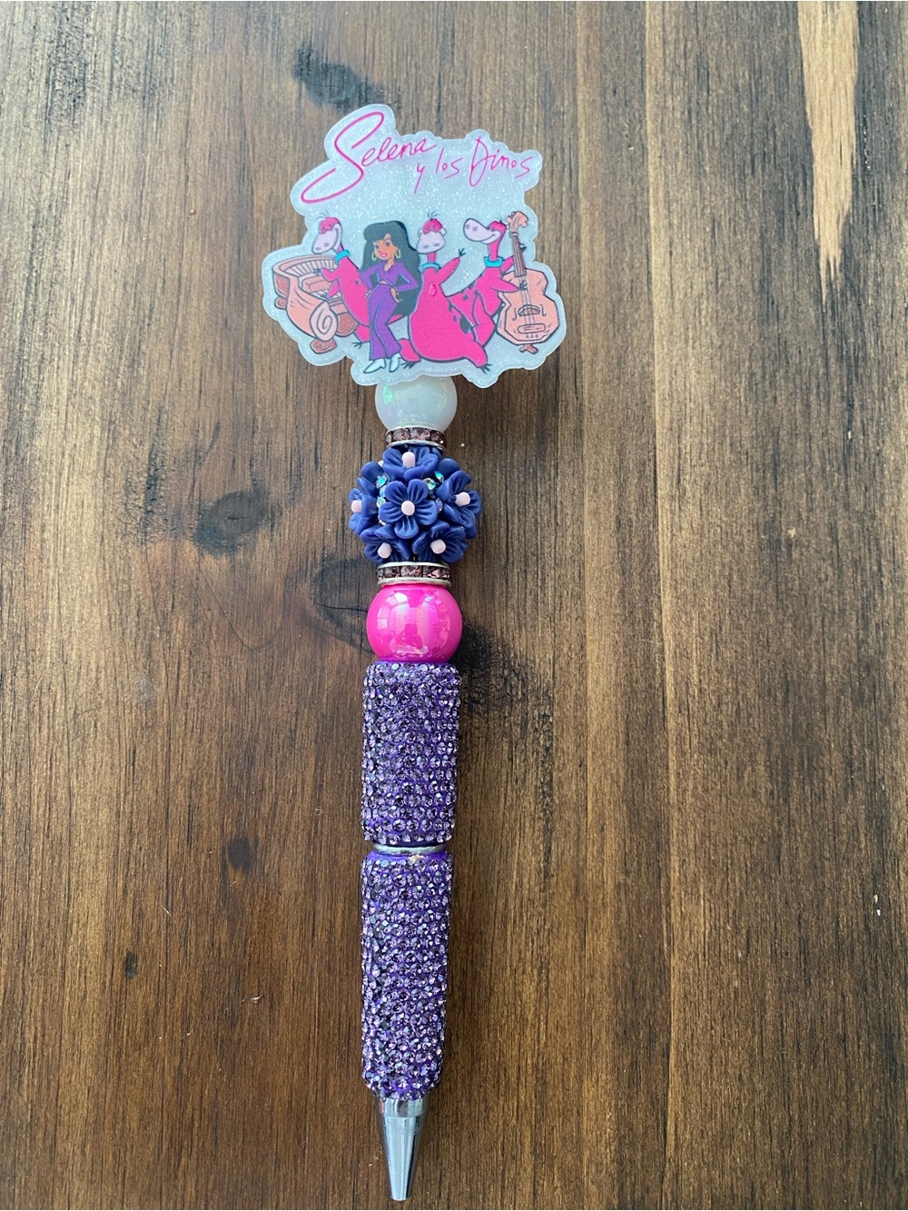 Selena y Los Dinos Purple & Pink Crystal Ballpoint Pen